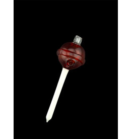 Emperial 1 glass Emperial Yum Red Lolipop Bubble Cap hollow w/dabber