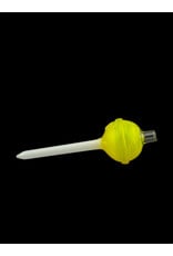 Emperial 1 glass Emperial Yum Yellow Lolipop Bubble Cap hollow w/dabber