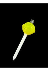 Emperial 1 glass Emperial Yum Yellow Lolipop Bubble Cap hollow w/dabber