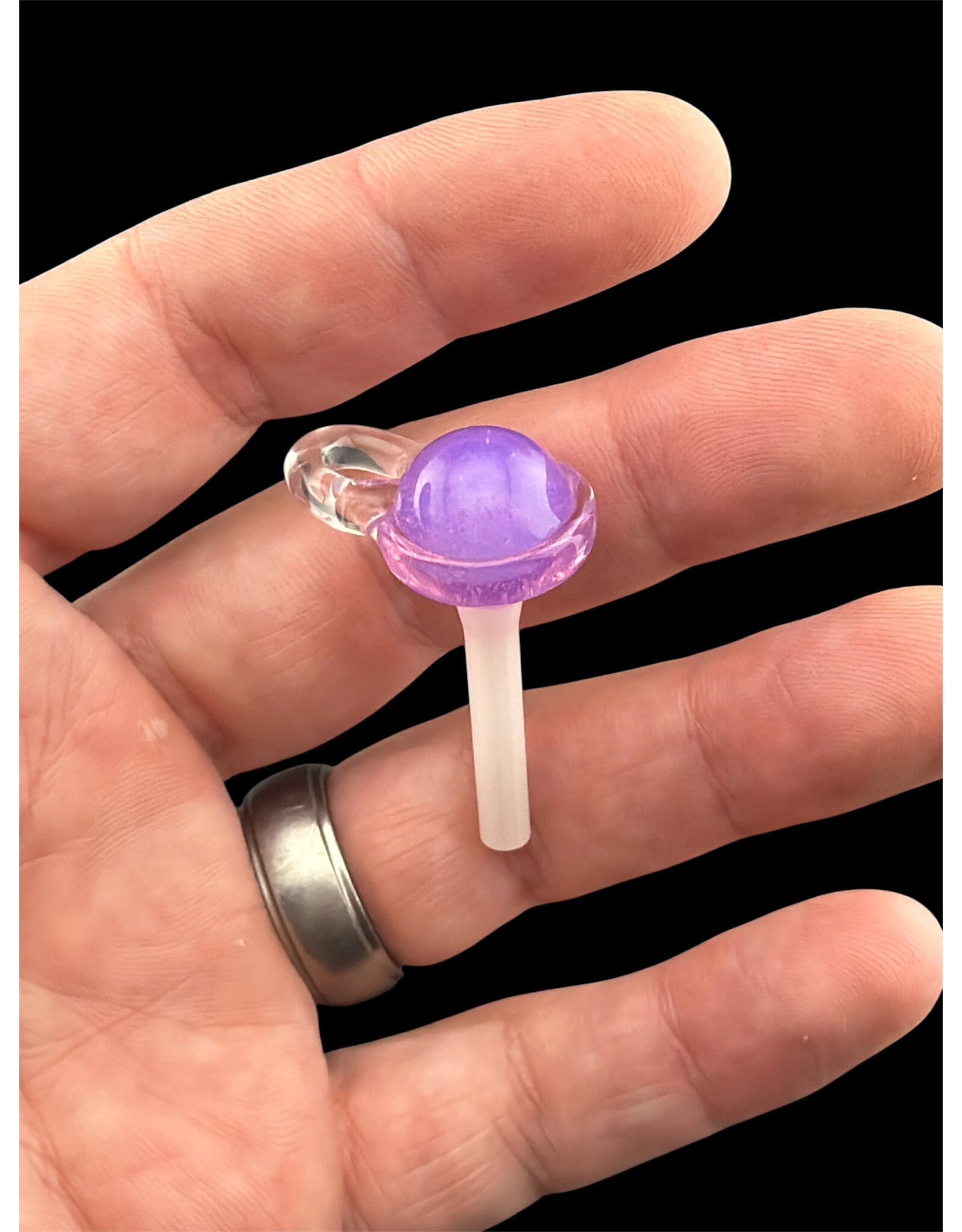 Emperial 1 glass Purple Lollipop Pendant