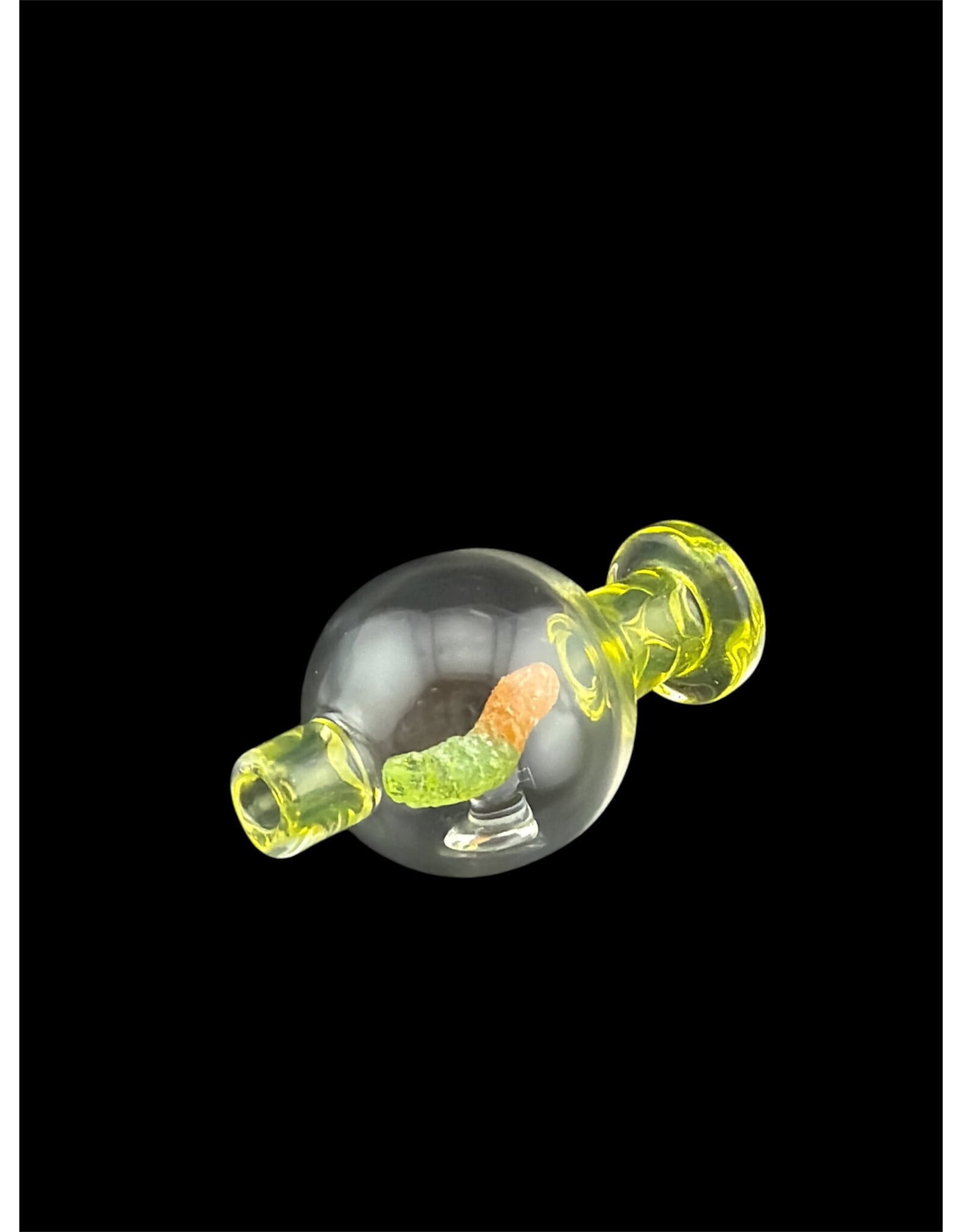 Emperial 1 glass Emperial Bubble Cap w/ Sour Worm inside