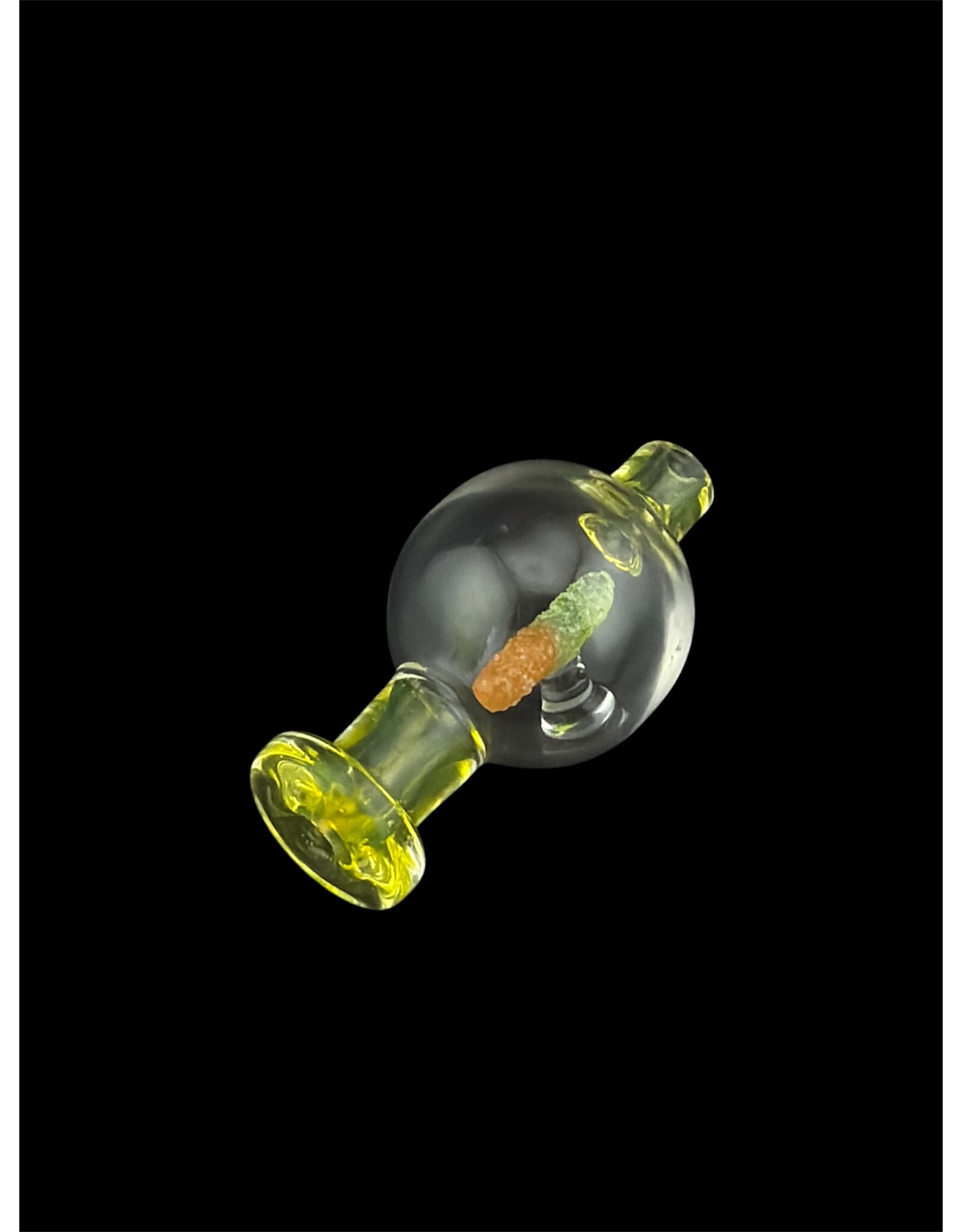 Emperial 1 glass Emperial Bubble Cap w/ Sour Worm inside