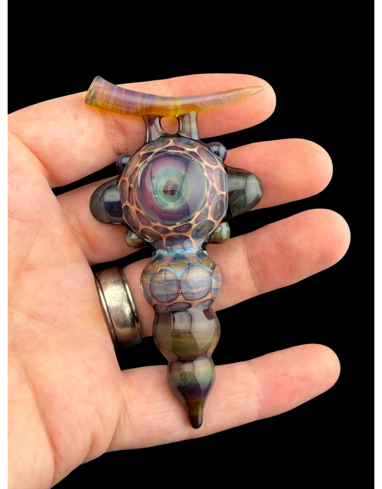 Christian Merwin Honeycomb With Opal Pendant