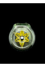 Sven Glass Clear Encased Flower Pendant Terps Pedals With Opal