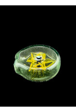 Sven Glass Clear Encased Flower Pendant Terps Pedals With Opal