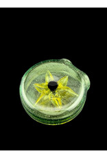 Sven Glass Clear Encased Flower Pendant Terps Pedals With Opal