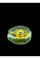 Sven Glass Clear Encased Flower Pendant Terps Pedals With Opal