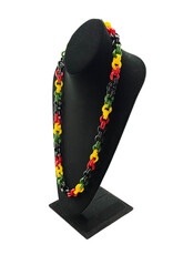 Rasta Glass Chain Link Necklace
