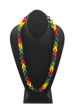 Rasta Glass Chain Link Necklace