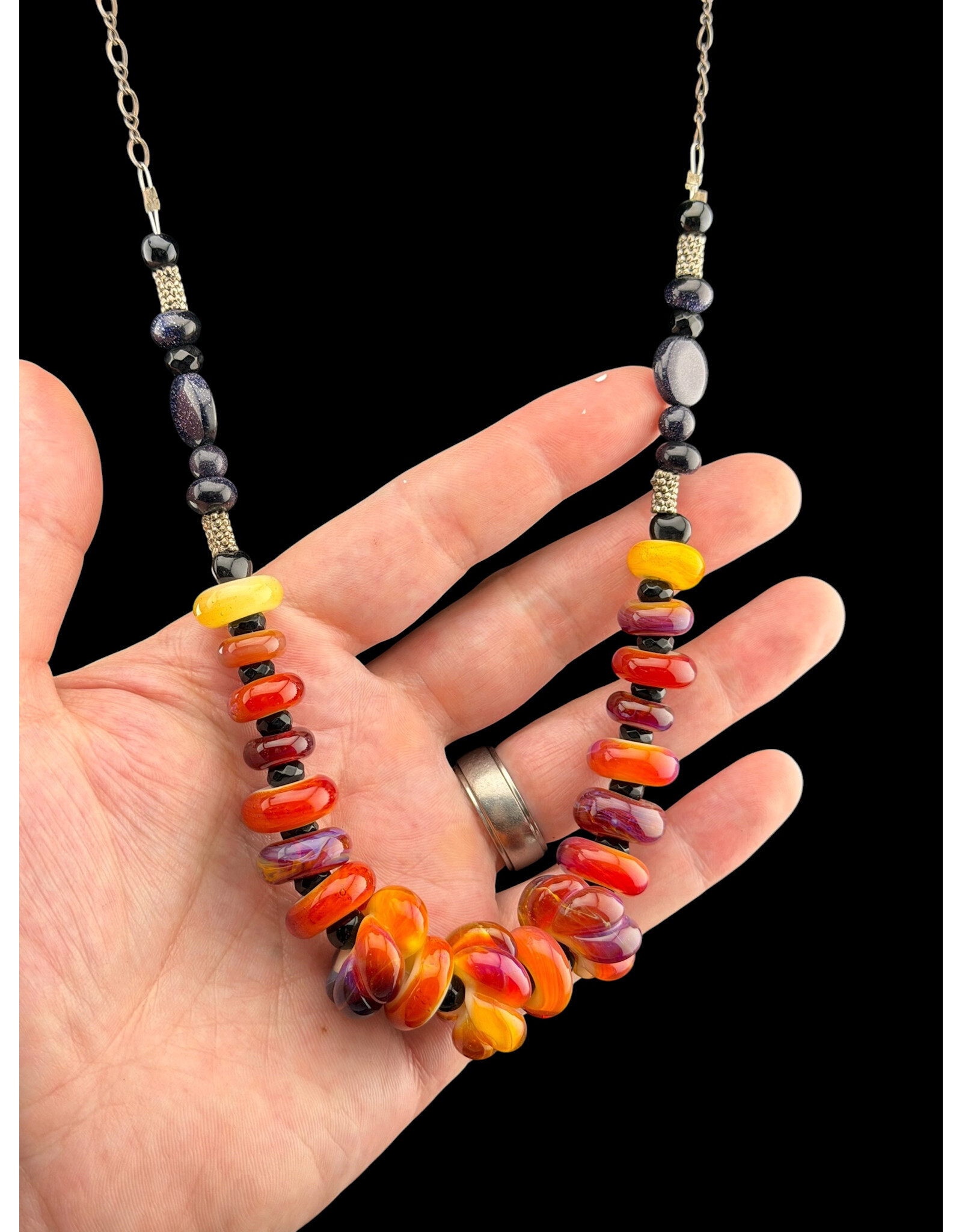 Christina Cody Amber Purple Beaded Necklace