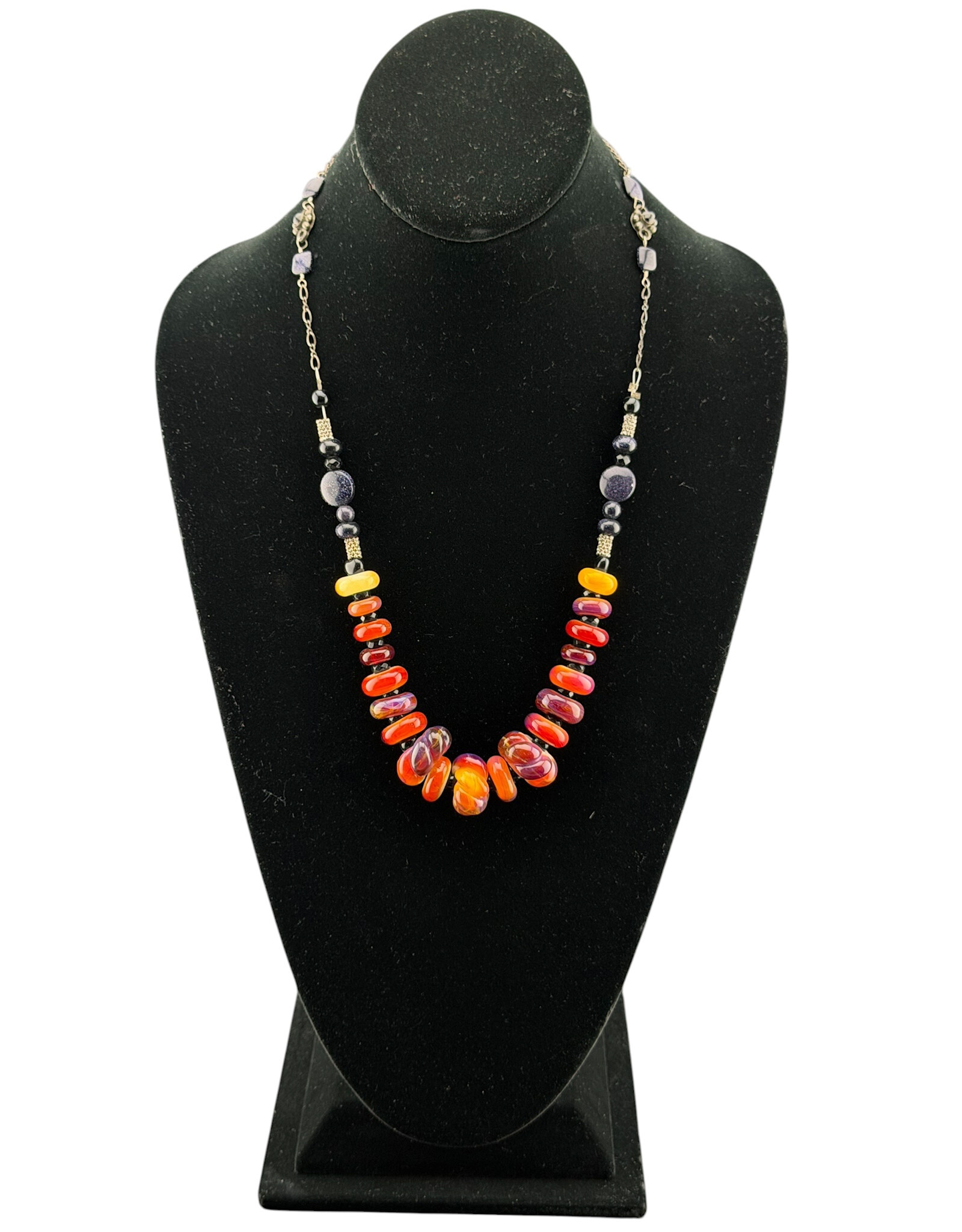 Christina Cody Amber Purple Beaded Necklace