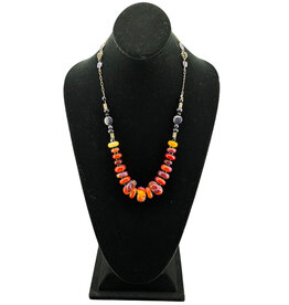 Christina Cody Amber Purple Beaded Necklace