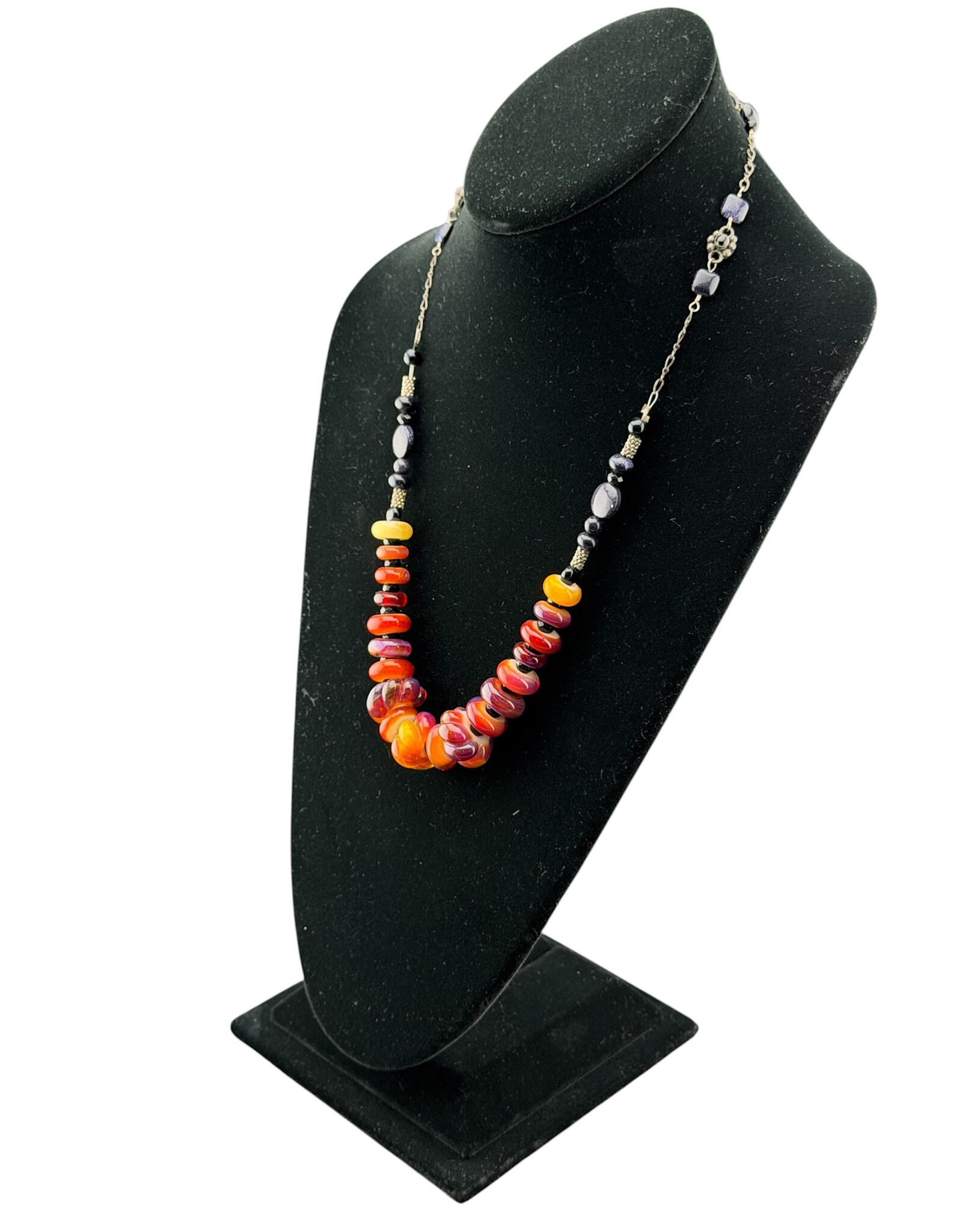 Christina Cody Amber Purple Beaded Necklace