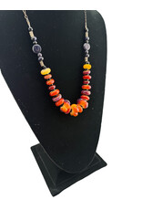 Christina Cody Amber Purple Beaded Necklace