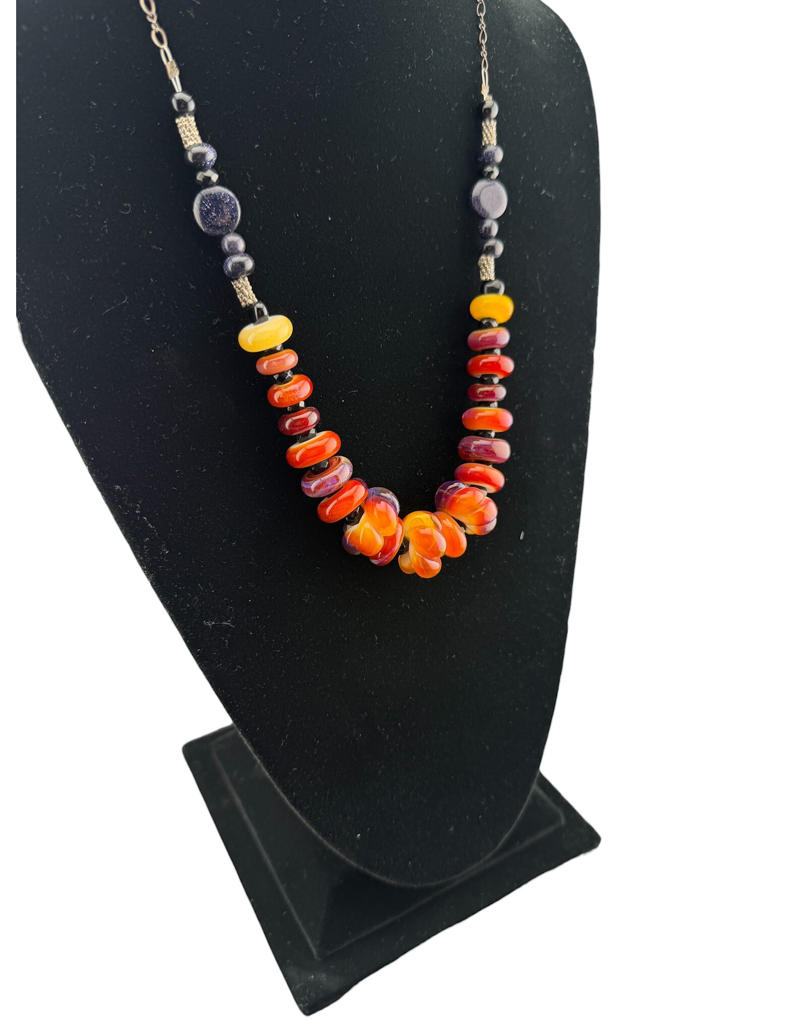 Christina Cody Amber Purple Beaded Necklace