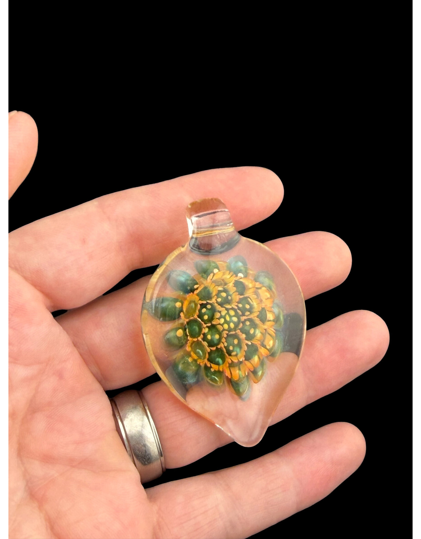 Eusheen Tear Drop Honeycomb Pendant