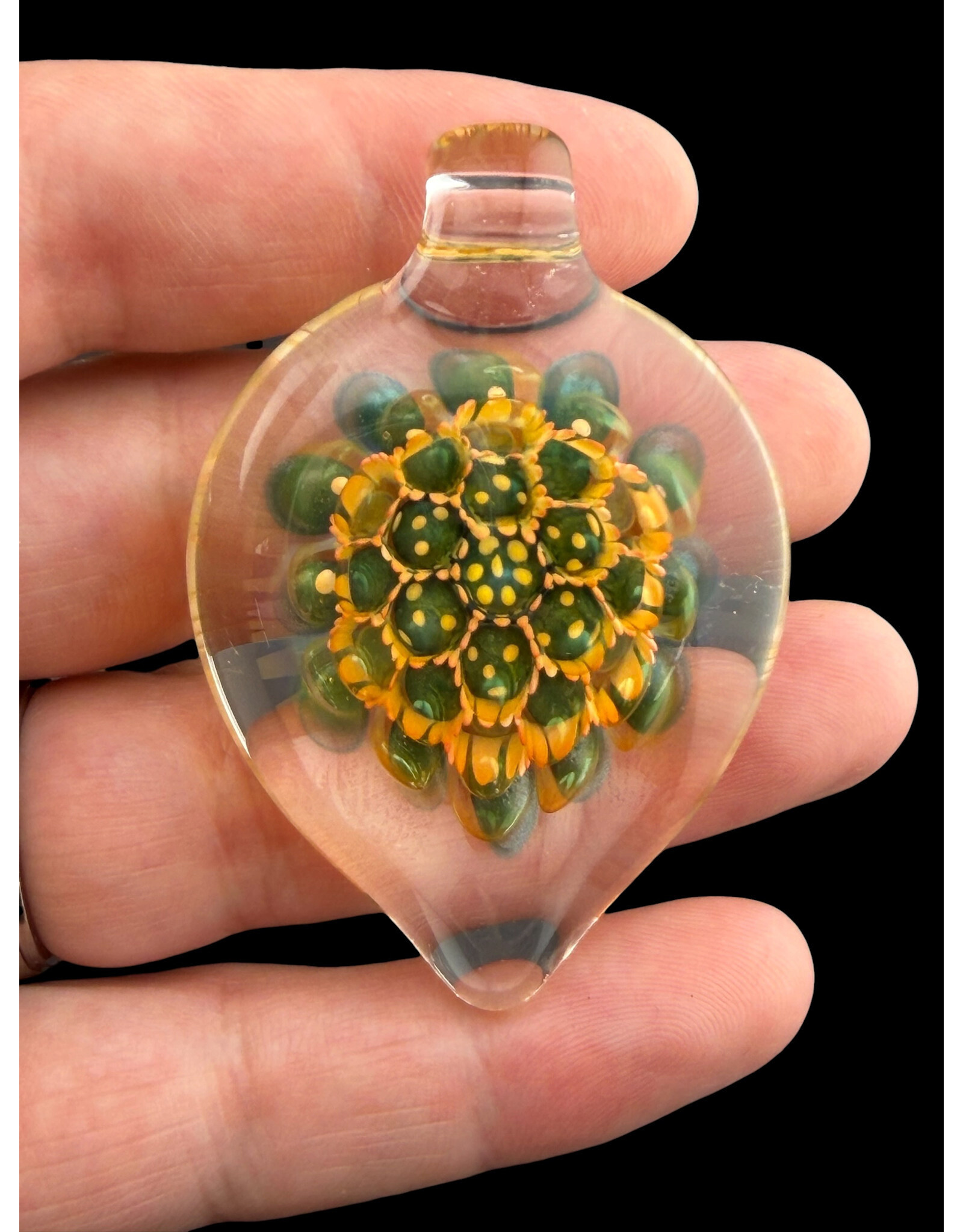 Eusheen Tear Drop Honeycomb Pendant
