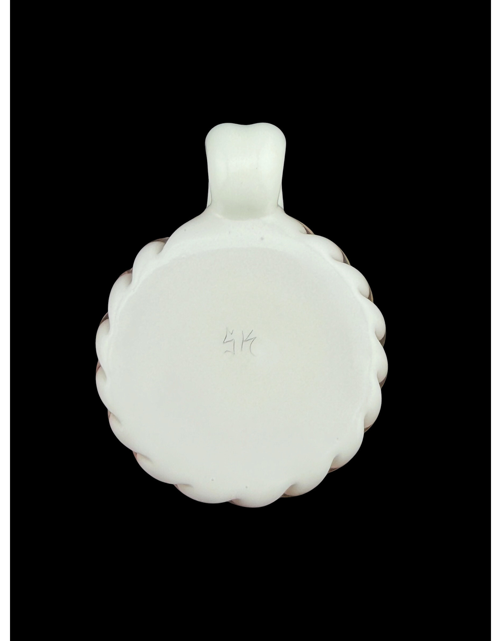 Sean Kengla Gold fume over white air trap pendant NO OPAL