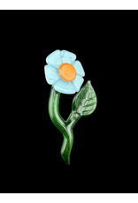 Bandhu Dunham Bandhu Dunham Flower With Stem, Leaf & Orange Pendant
