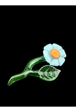Bandhu Dunham Bandhu Dunham Flower With Stem, Leaf & Orange Pendant