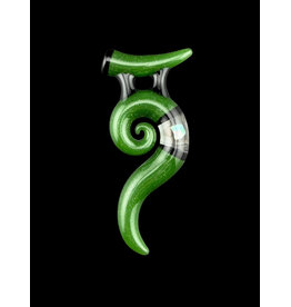 Natey Love Horn Pendant Green With Opal