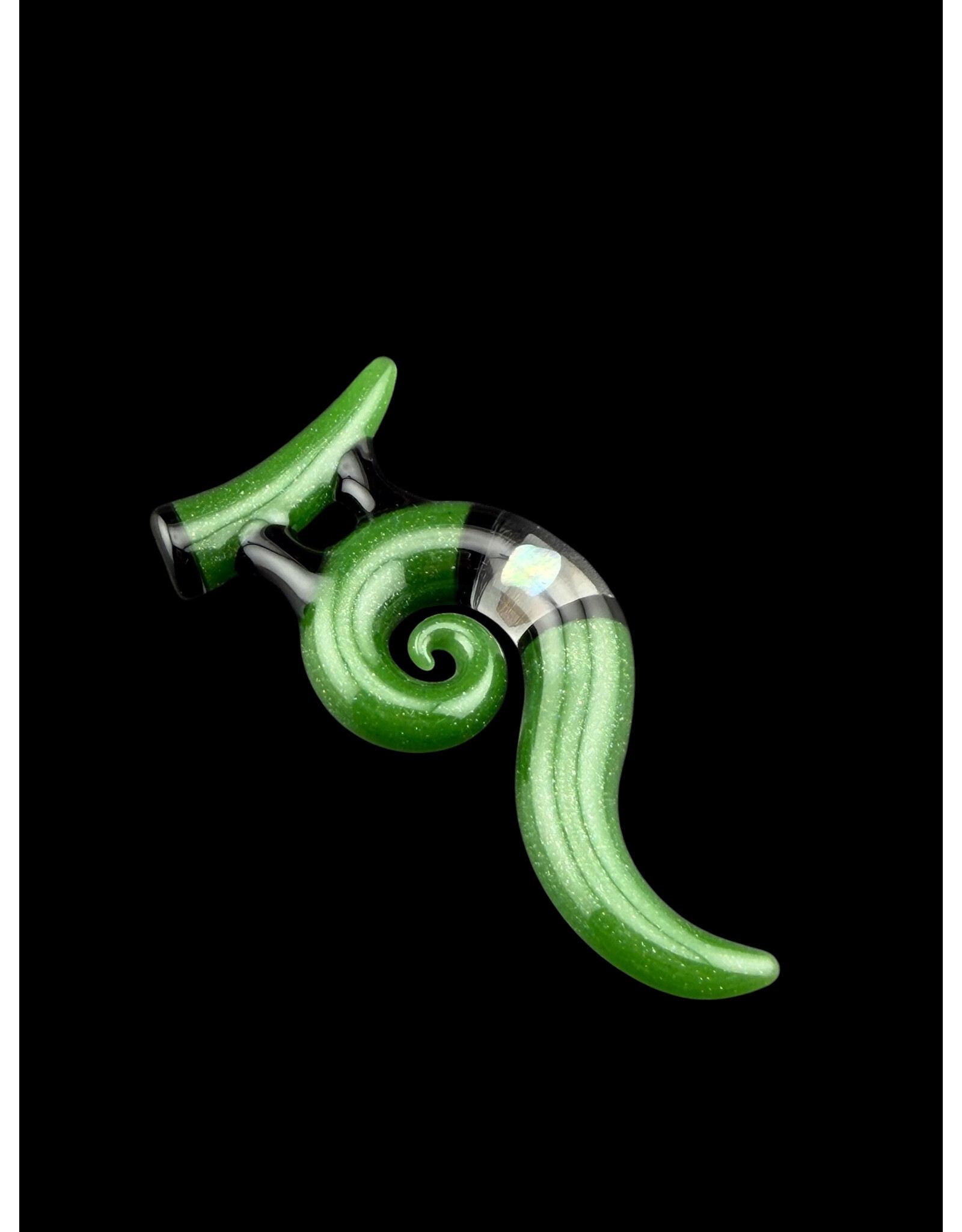 Natey Love Horn Pendant Green With Opal