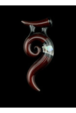 Natey Love Horn Pendant Red With Opal