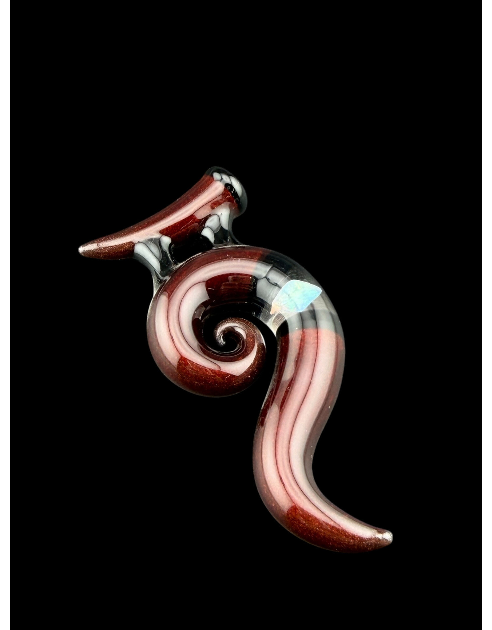 Natey Love Horn Pendant Red With Opal
