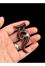 Natey Love Horn Pendant Red With Opal