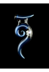 Natey Love Horn Pendant Blue With Opal