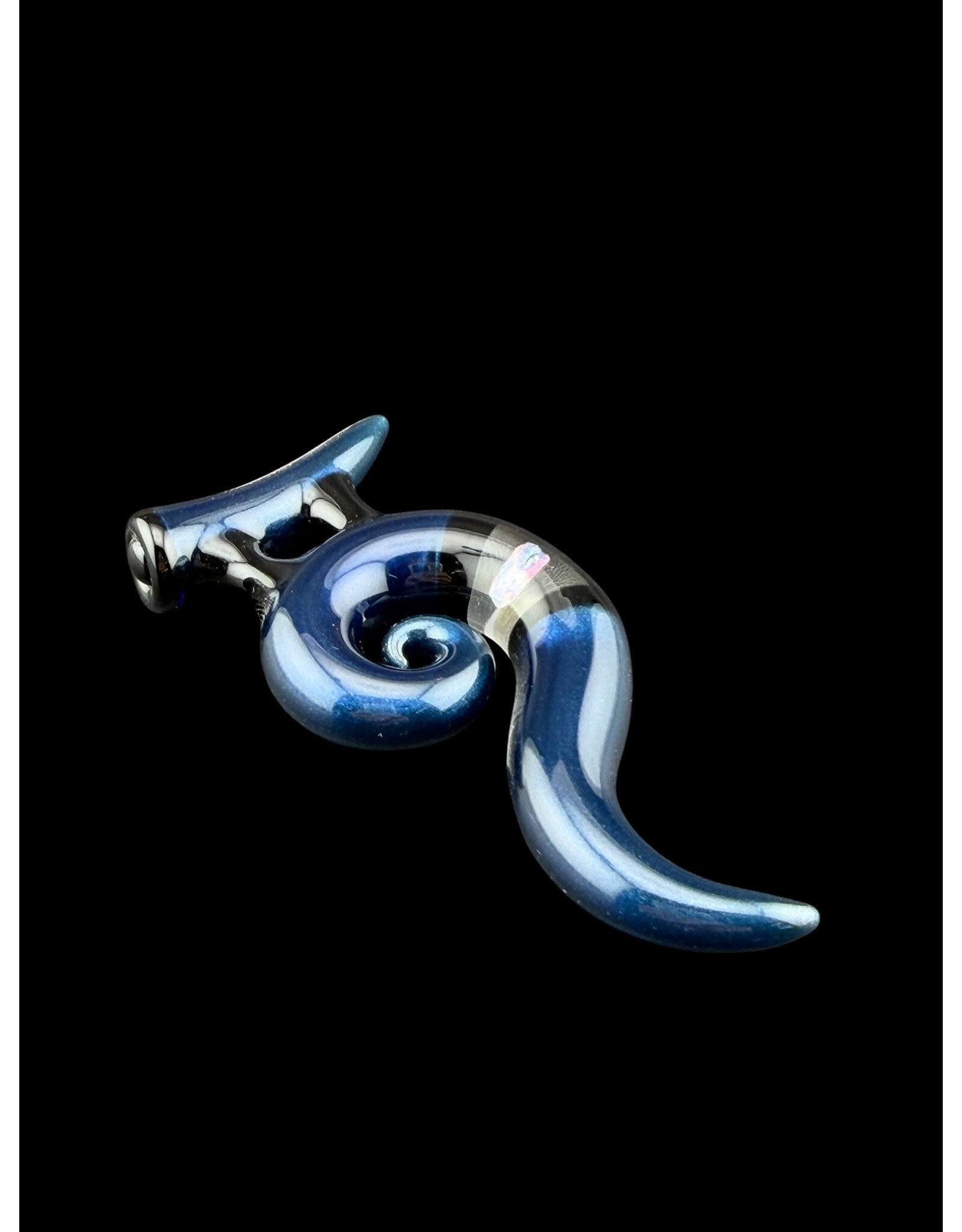 Natey Love Horn Pendant Blue With Opal