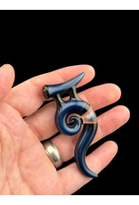 Natey Love Horn Pendant Blue With Opal