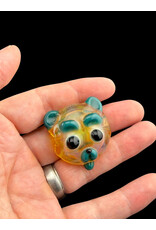 Teddy Bear Pendant Teal Accents Shurlok Holm