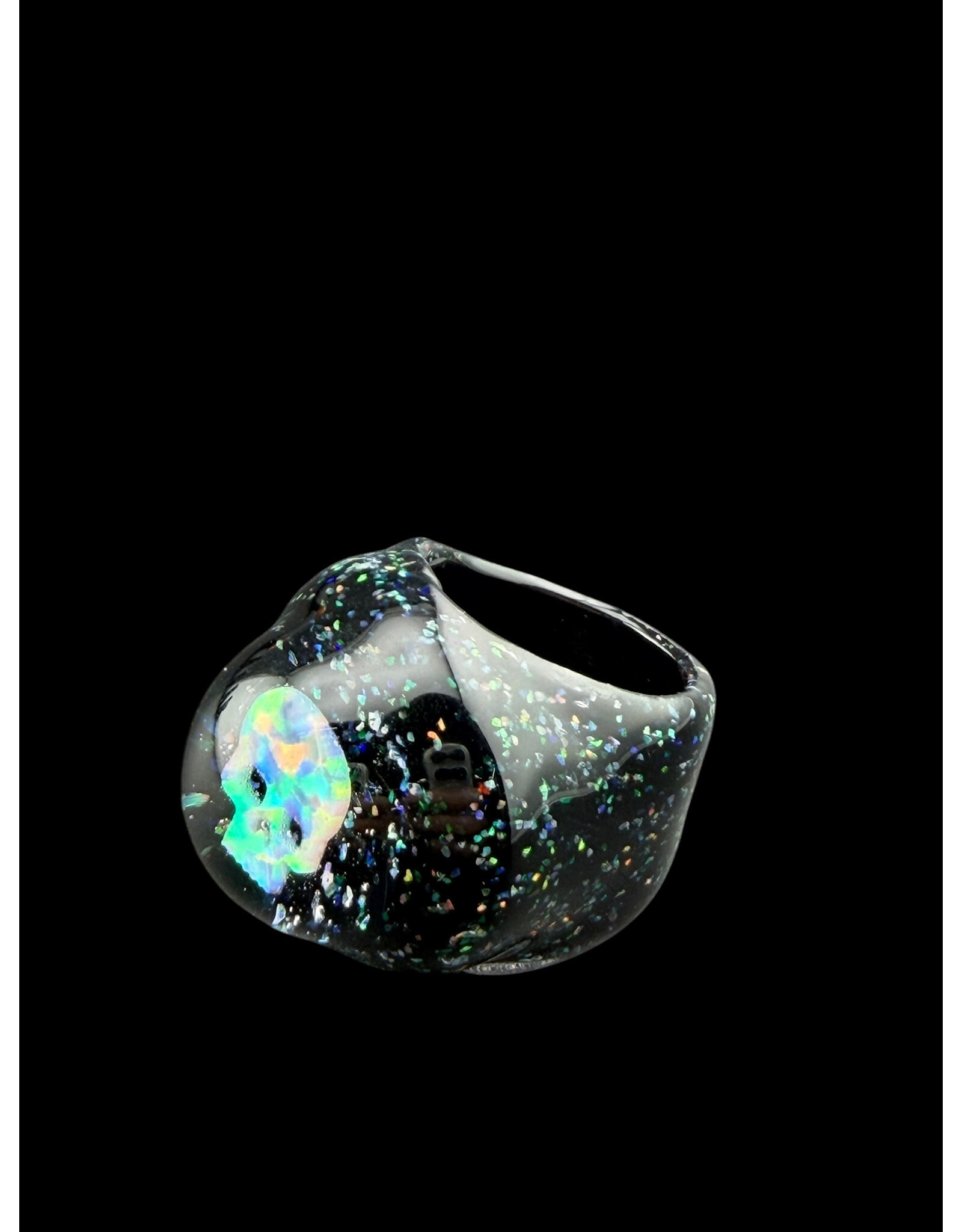 Marni crushed opal w skull opal ring
