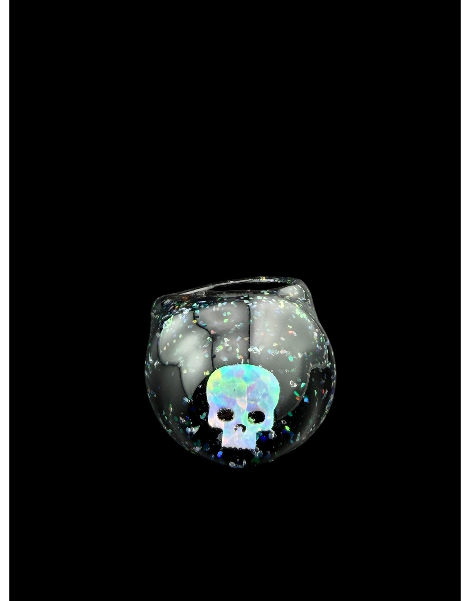 Marni crushed opal w skull opal ring