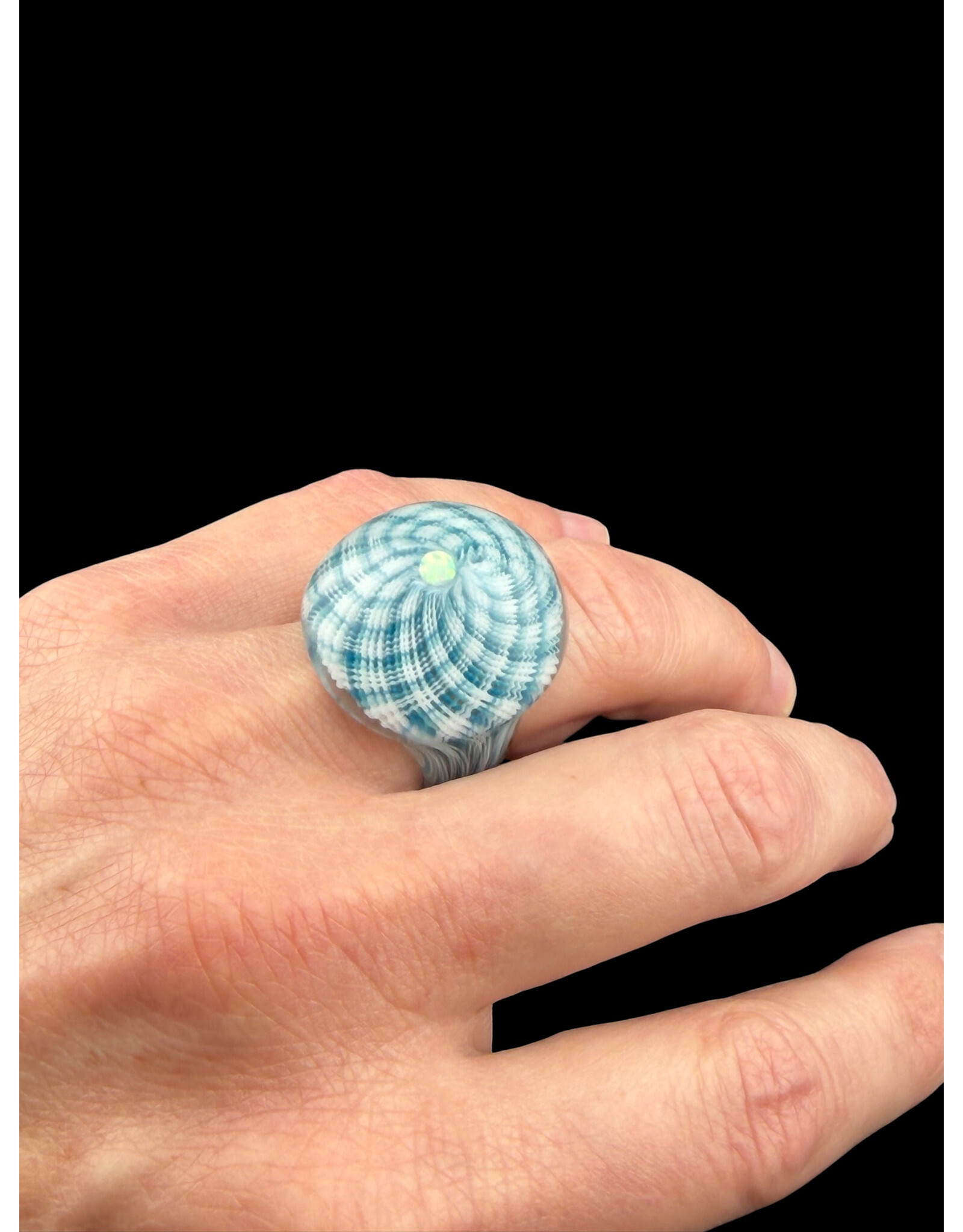 Marni Fillacello w/ opal white/teal ring