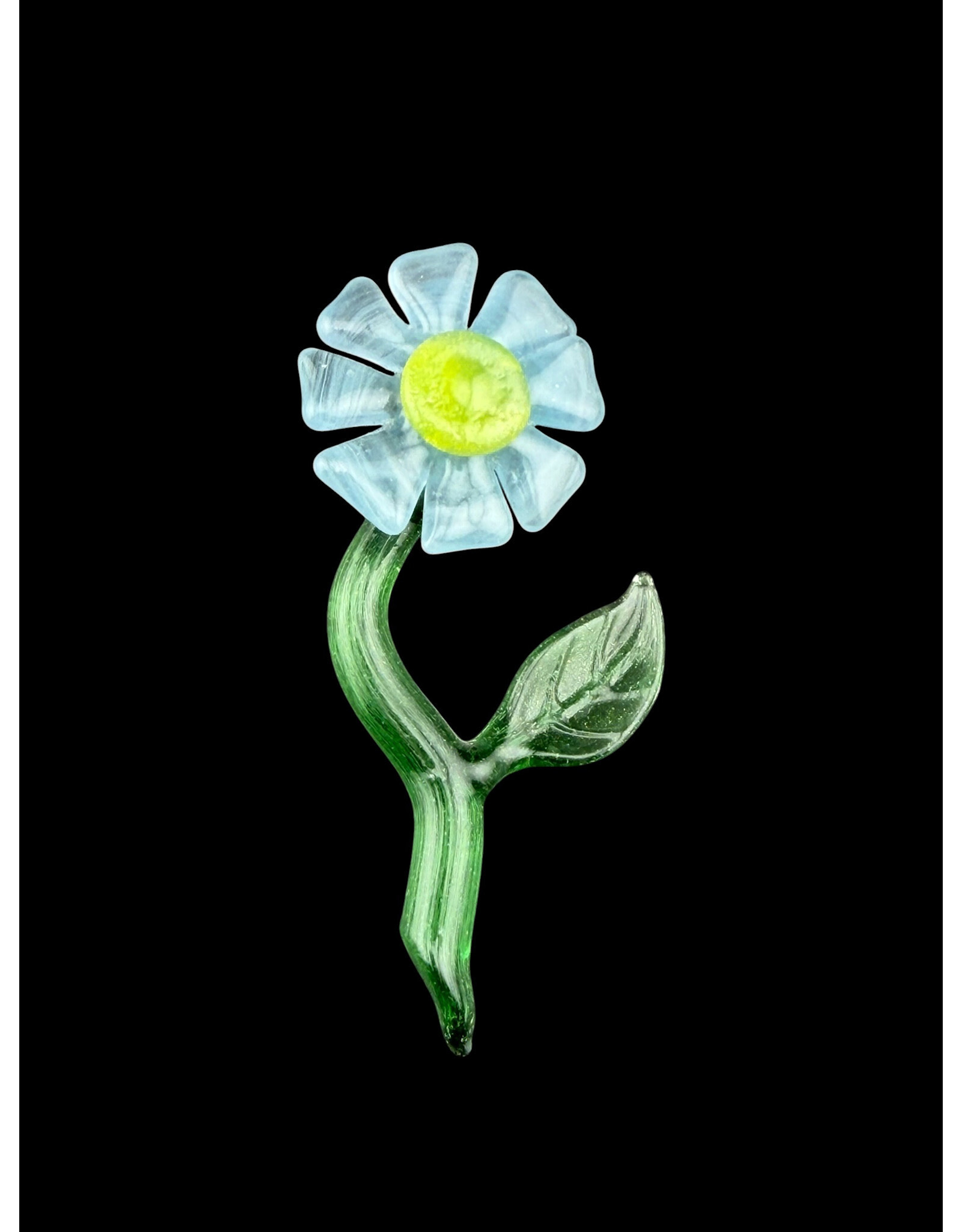 Bandhu Dunham Bandhu Dunham Flower With Stem, Leaf & Green Pendant