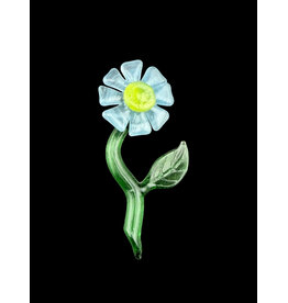 Bandhu Dunham Bandhu Dunham Flower With Stem, Leaf & Green Pendant