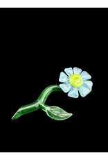 Bandhu Dunham Bandhu Dunham Flower With Stem, Leaf & Green Pendant