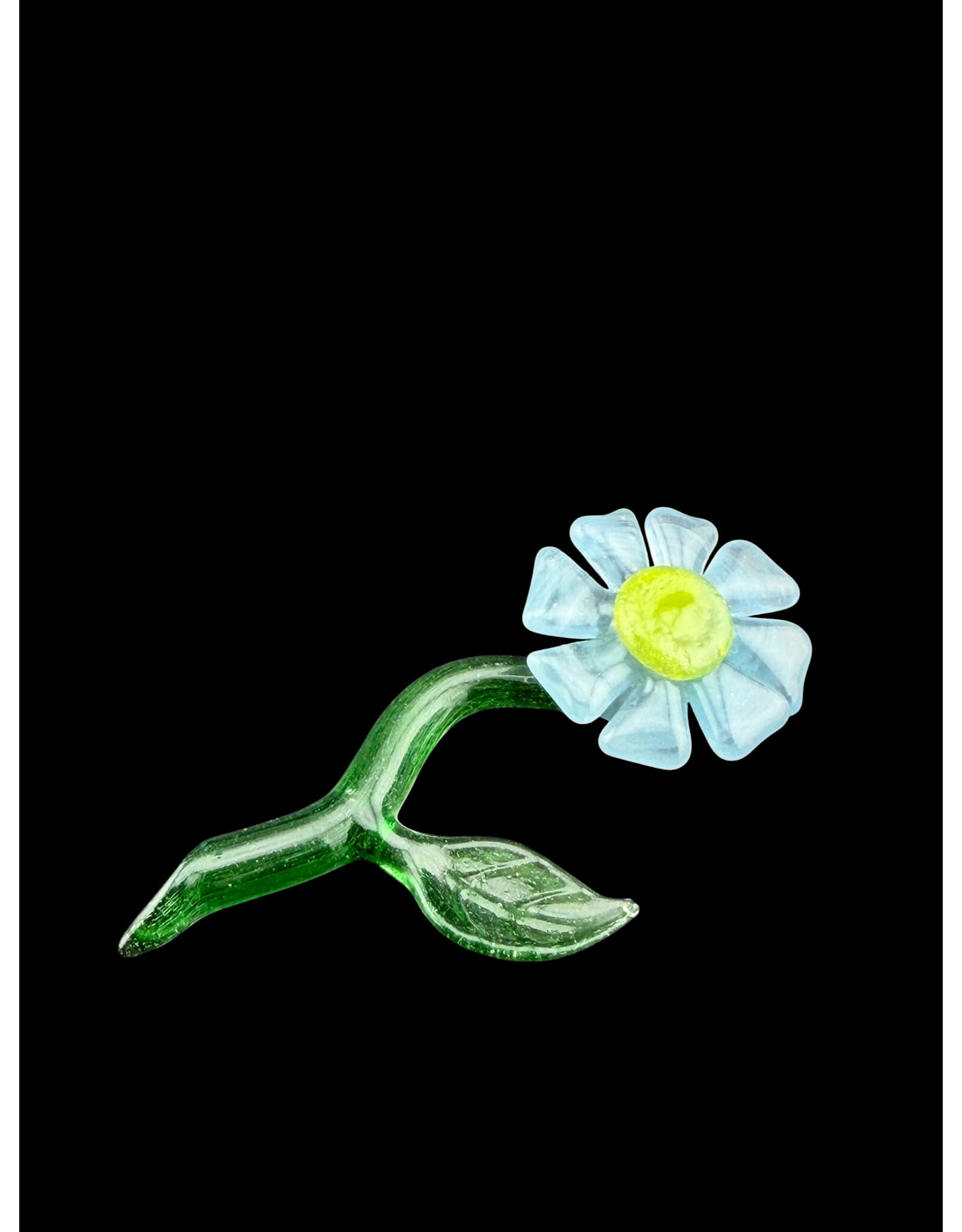 Bandhu Dunham Bandhu Dunham Flower With Stem, Leaf & Green Pendant