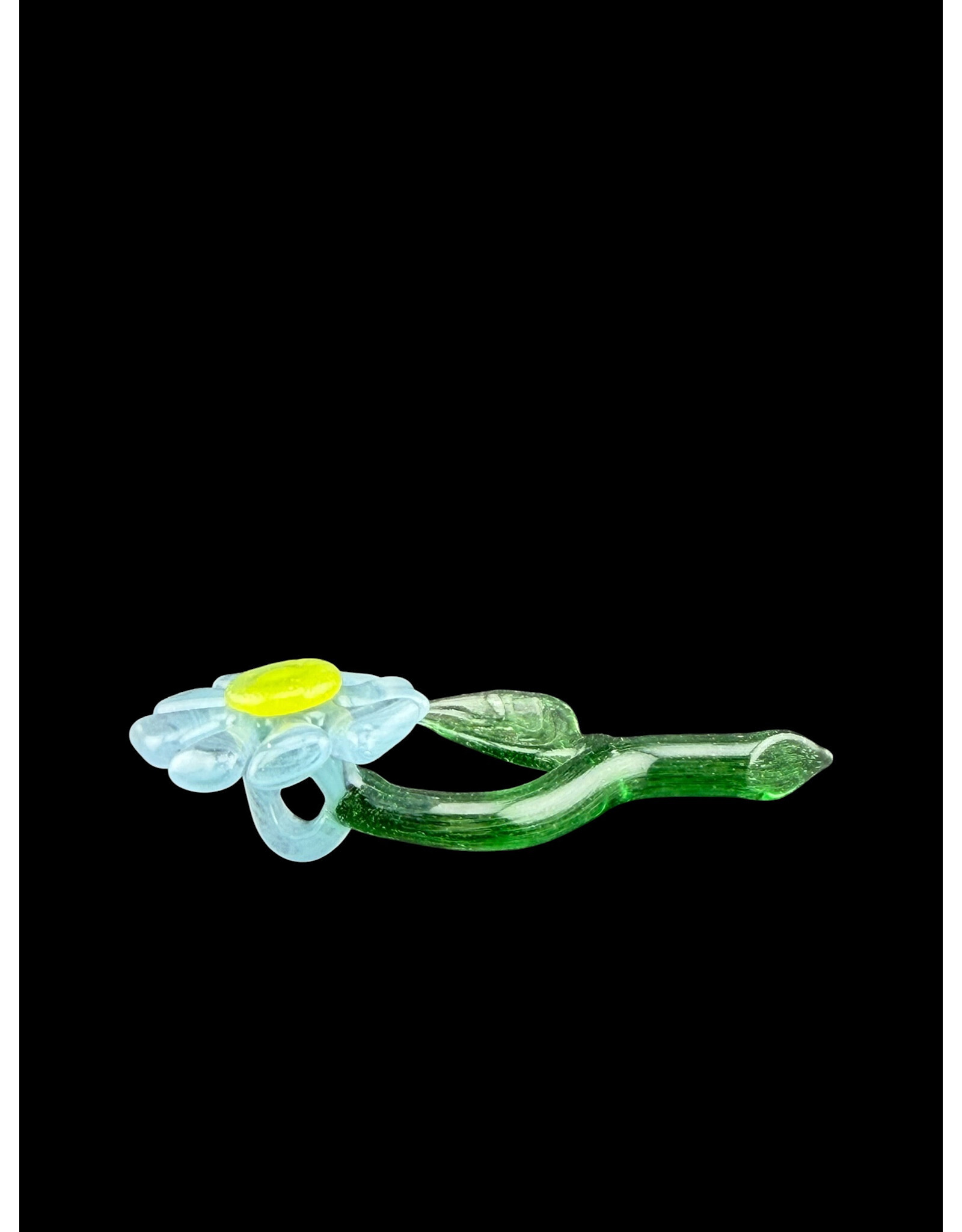 Bandhu Dunham Bandhu Dunham Flower With Stem, Leaf & Green Pendant