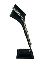 Black And White Glass Chain Link Necklace