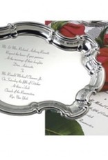 Salisbury, Inc. 9” Chippendale Tray with Engraved Wedding Invitaiton (up to 13 lines)
