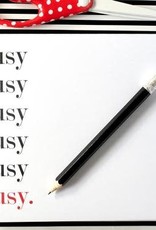Black Ink Busy Busy Busy Luxe Notepad