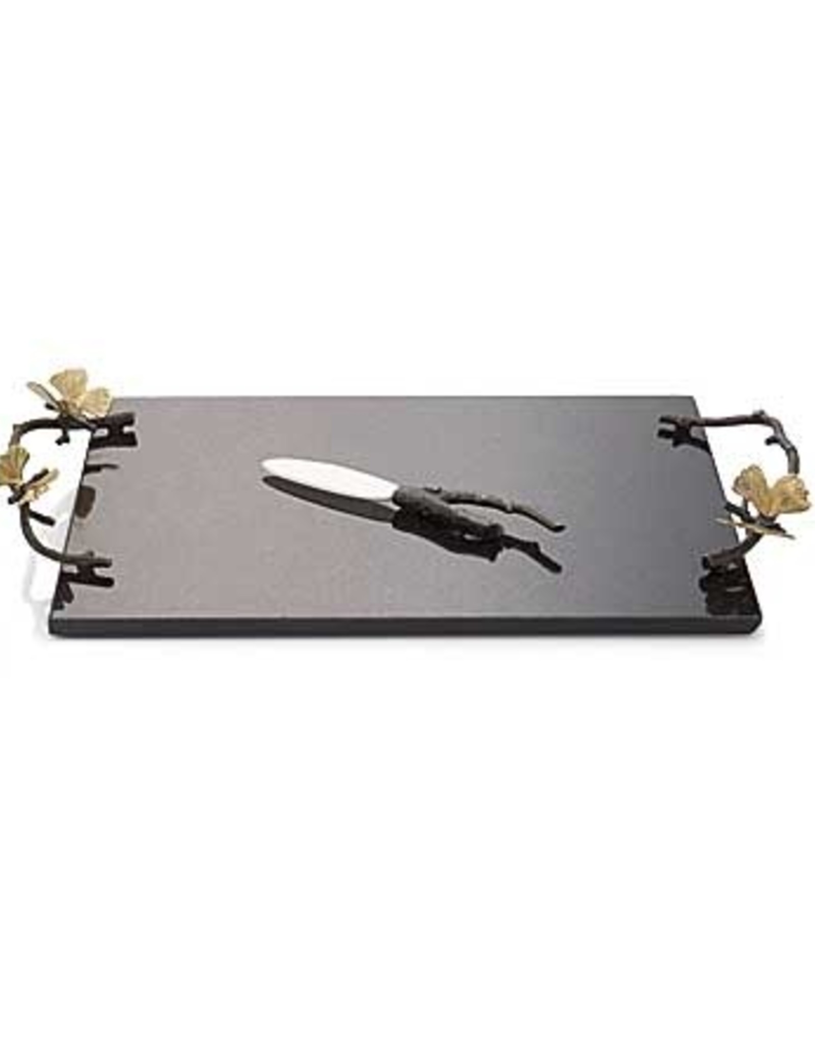 Home Butterfly Ginkgo Cheeseboard with Knife