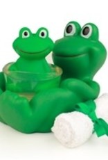 Seda France Frog Gift Set - Bath Towel, Frog Soap and Reusable Frog Soap Holder