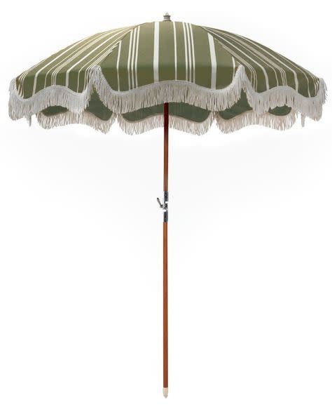 Premium Beach Umbrella Vintage Green Stripe South Chapel Hill