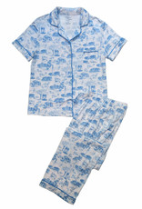 Nothing Finer Tarheel Toile Short Sleeve/Long Pants Pajama Set