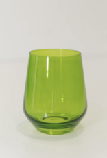 Estelle Colored Glassware Estelle Colored Stemless Wine Glass - Forest Green