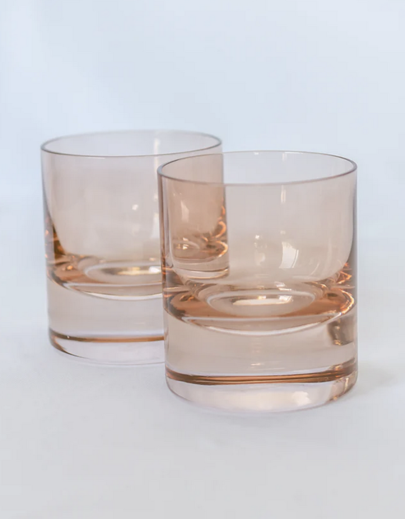 Estelle Colored Glassware Estelle Colored Rocks Glasses Set of 2 - Blush Pink